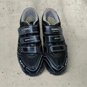 Shimano Black and White SPD Cycling Shoes